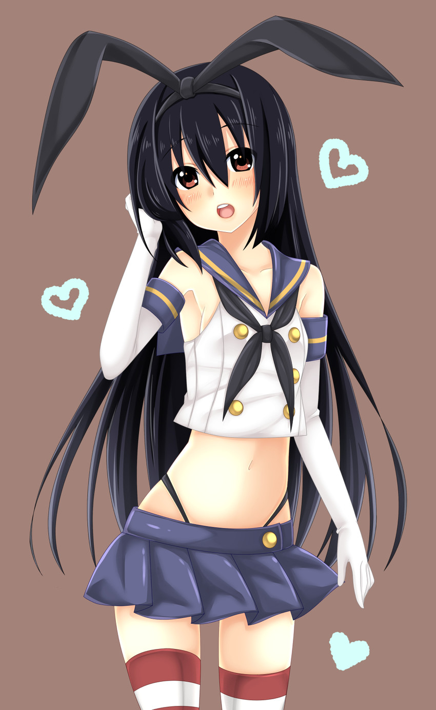 shimakaze and nakano azusa (kantai collection and 1 more) drawn by baretto_(firearms_1)