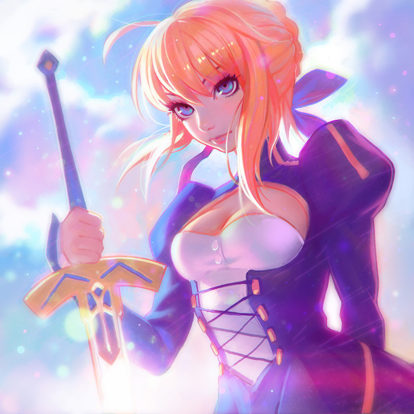 artoria pendragon and saber (fate and 1 more) drawn by ilya_kuvshinov