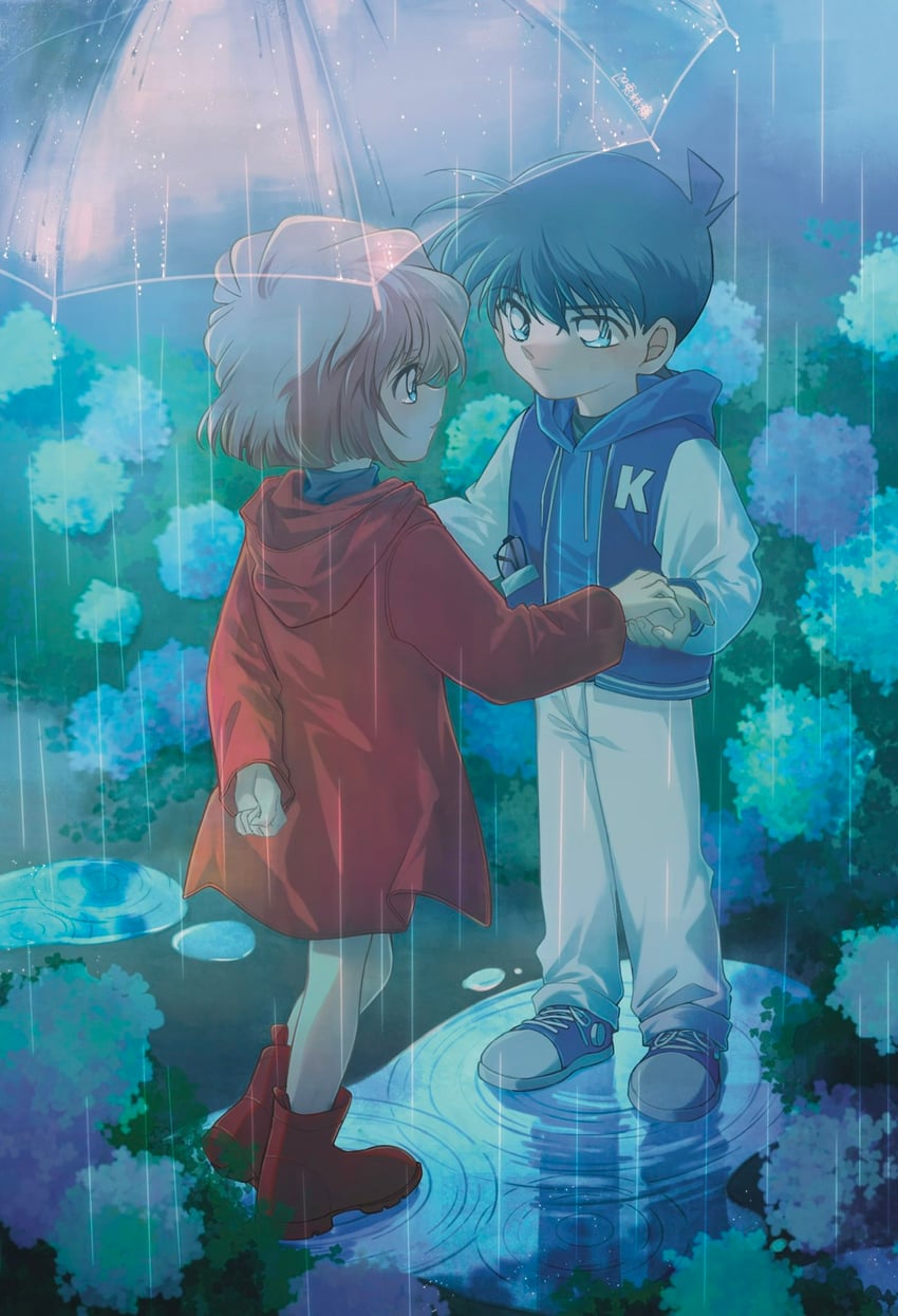 edogawa conan and haibara ai (meitantei conan) drawn by usagi_ringo