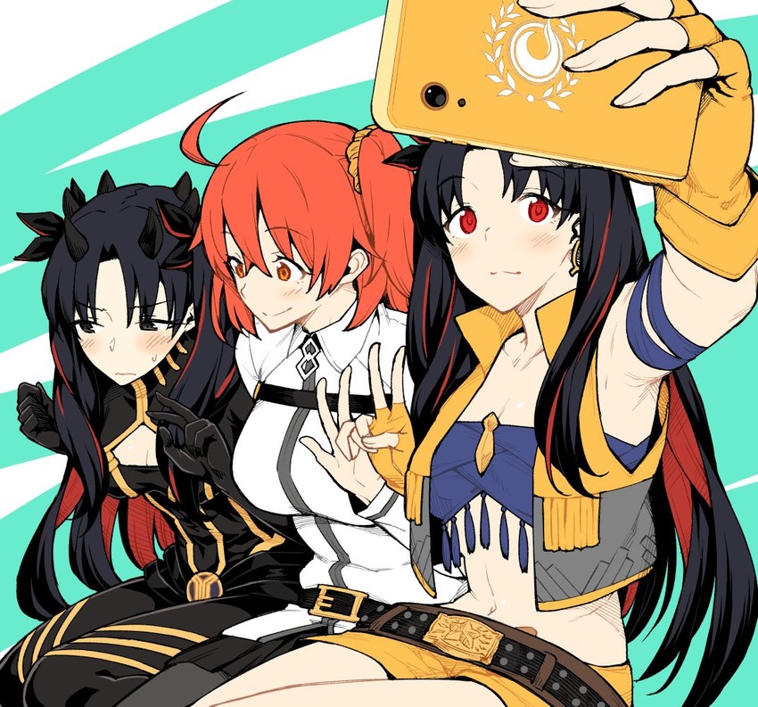 fujimaru ritsuka, ishtar, and space ishtar (fate and 1 more) drawn by hiroya_juuren