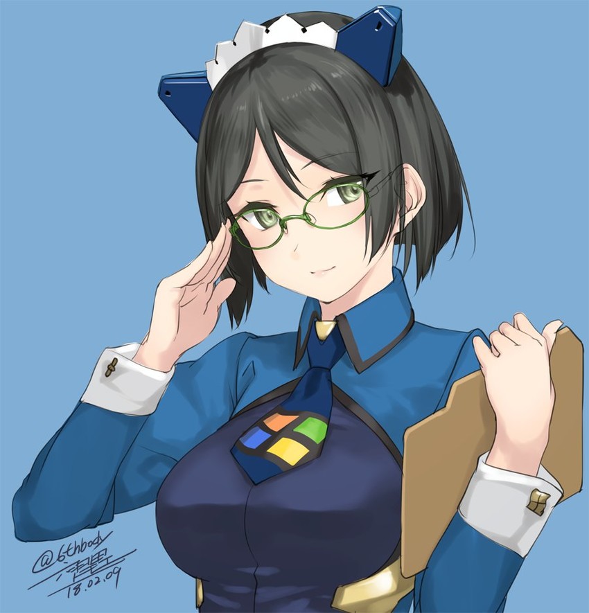 kirishima and 2k-tan (kantai collection and 4 more) drawn by rokuwata_tomoe