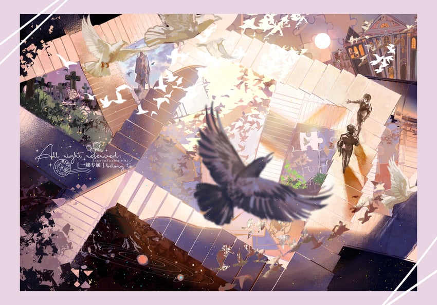 yan suizhi and gu yuan (first-class lawyer) drawn by moyna