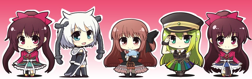 alina gray, satomi touka, azusa mifuyu, amane tsukuyo, and amane tsukasa (mahou shoujo madoka magica and 1 more) drawn by teen_(teen629)