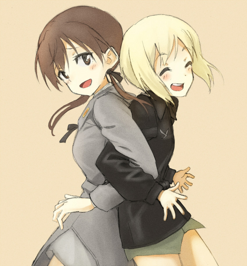 erica hartmann and gertrud barkhorn (world witches series and 1 more) drawn by shiratama_(hockey)