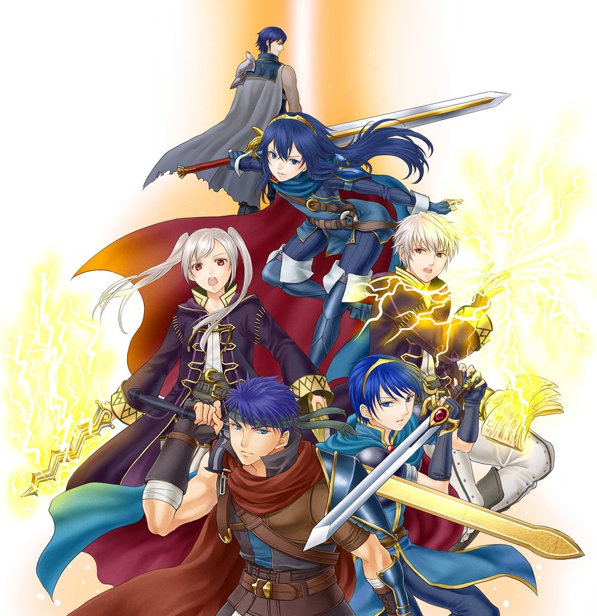 lucina, female robin, ike, male robin, marth, and 1 more (fire emblem and 5 more) drawn by hanasaki_komugi