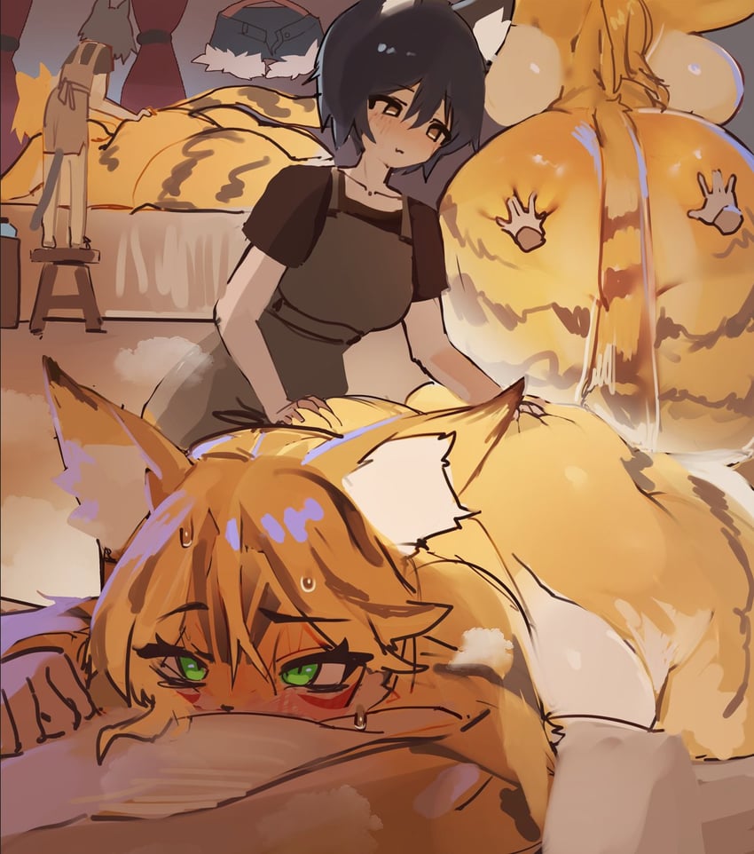 pulchra fellini and massage therapist (zenless zone zero) drawn by utta