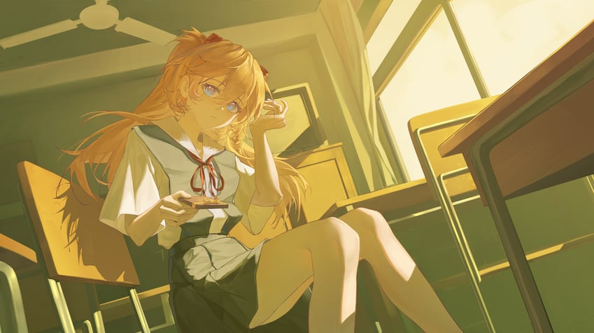 souryuu asuka langley (neon genesis evangelion) drawn by yeyiye_(2954504619)