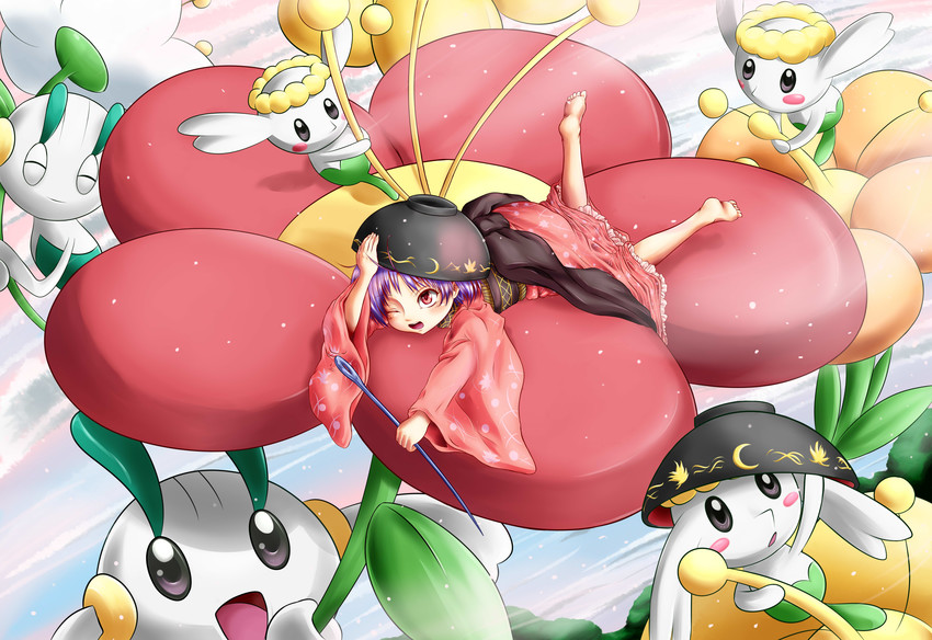 sukuna shinmyoumaru, floette, and flabebe (touhou and 1 more) drawn by yomitrooper