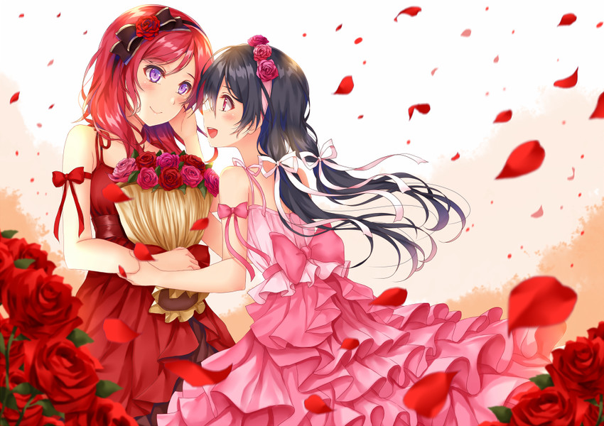 nishikino maki and yazawa nico (love live! and 1 more) drawn by morizono_shiki