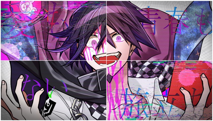 oma kokichi and momota kaito (danganronpa and 1 more) drawn by nagi_to_(kennkenn)