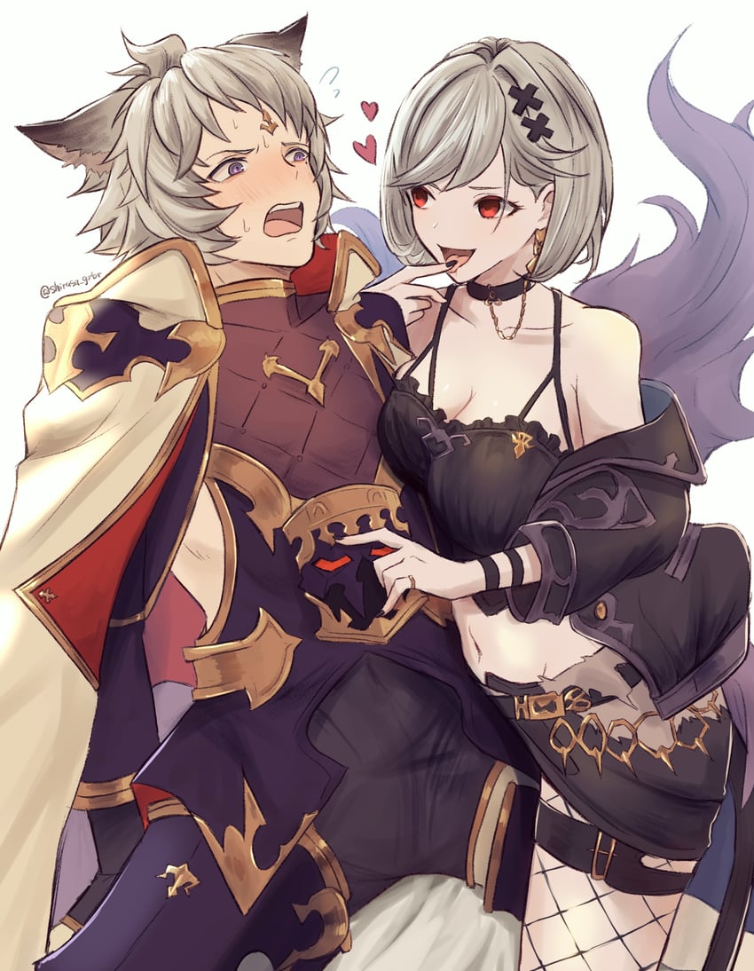 djeeta, seox, and alter ego malevolent (granblue fantasy) drawn by pppppknw