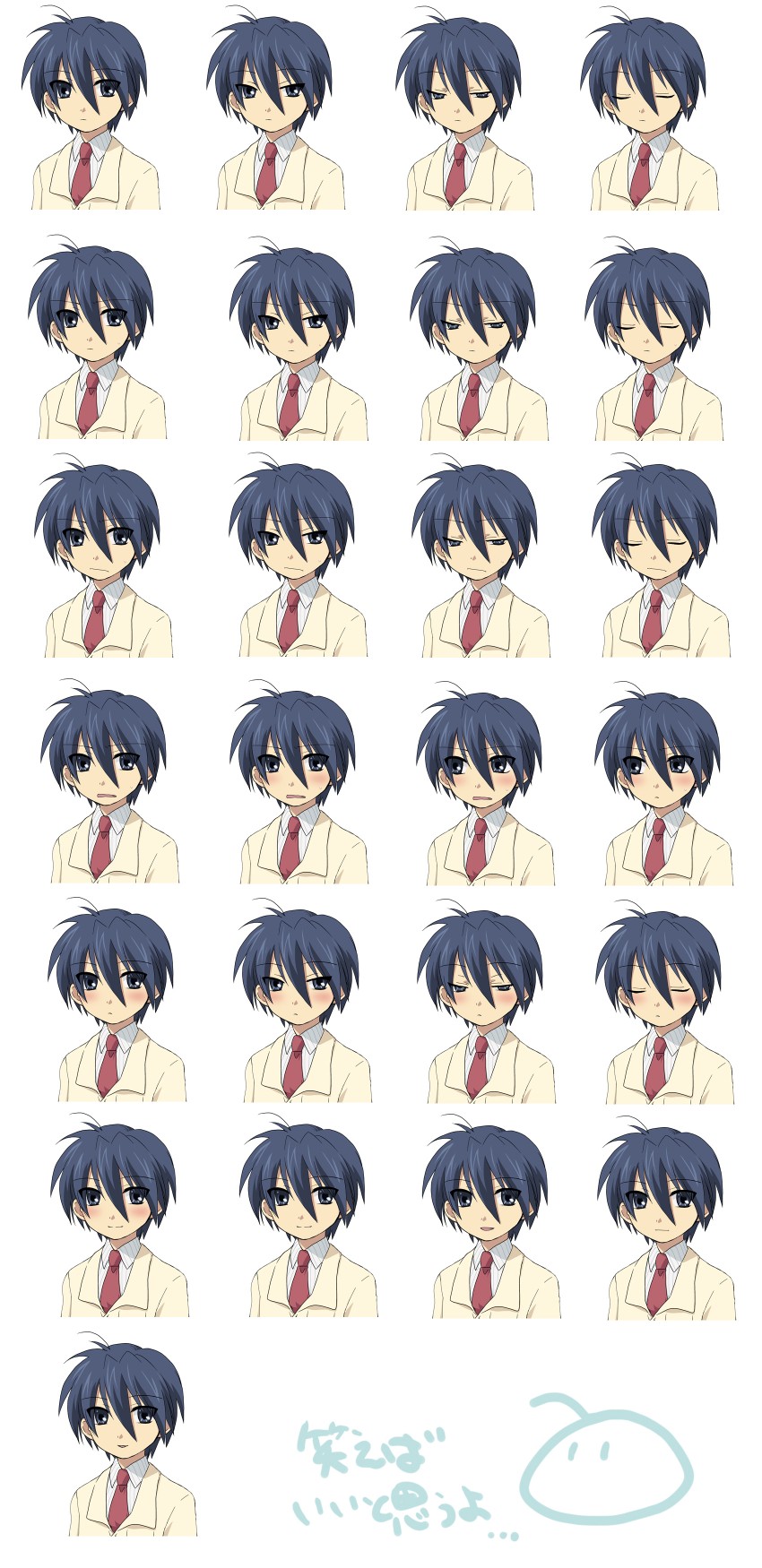 okazaki tomoya (clannad and 1 more) drawn by ikuhashi_muiko