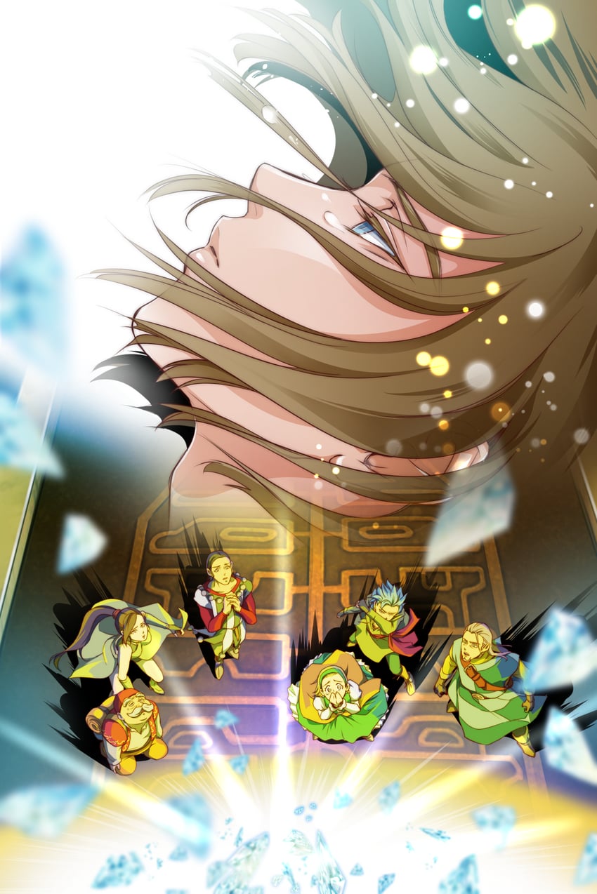 hero, martina, camus, senya, sylvia, and 2 more (dragon quest and 1 more) drawn by myukom