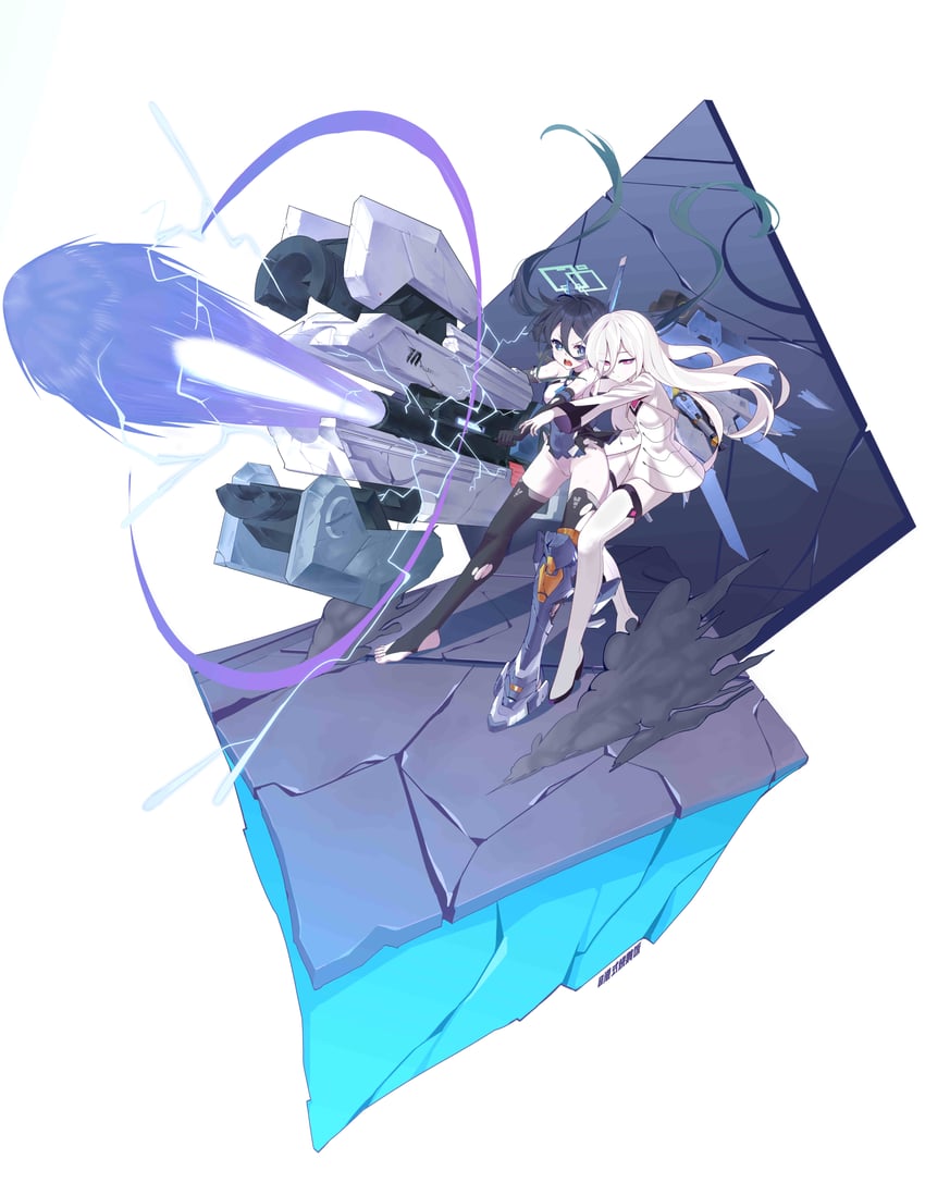 aris and kei (blue archive) drawn by gang_shi_shao_e_fan