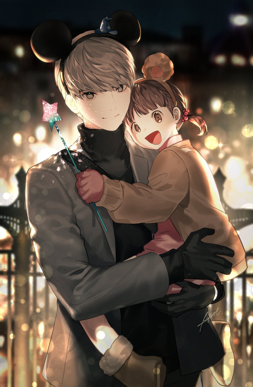 narukami yu and doujima nanako (persona and 1 more) drawn by btmr_game