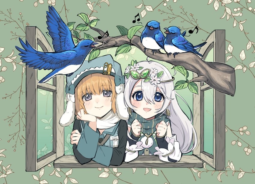 miura asahi and aoba chika (mahou shoujo madoka magica and 1 more) drawn by yukishiro_(hitsuji)