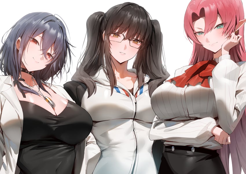 commander, takamaki anne, kirijou mitsuru, takemi tae, duke of york, and 5 more (azur lane and 3 more) drawn by rororo