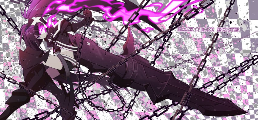 insane black rock shooter (black rock shooter) drawn by hiyashinssu