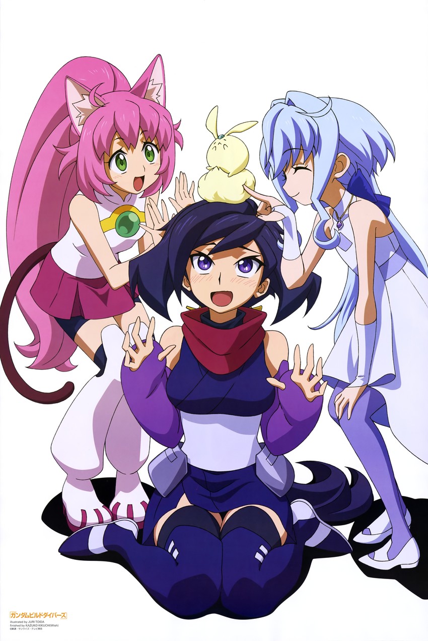 ayame, sara, yashiro momoka, momo, and mol (gundam and 2 more) drawn by toida_juri