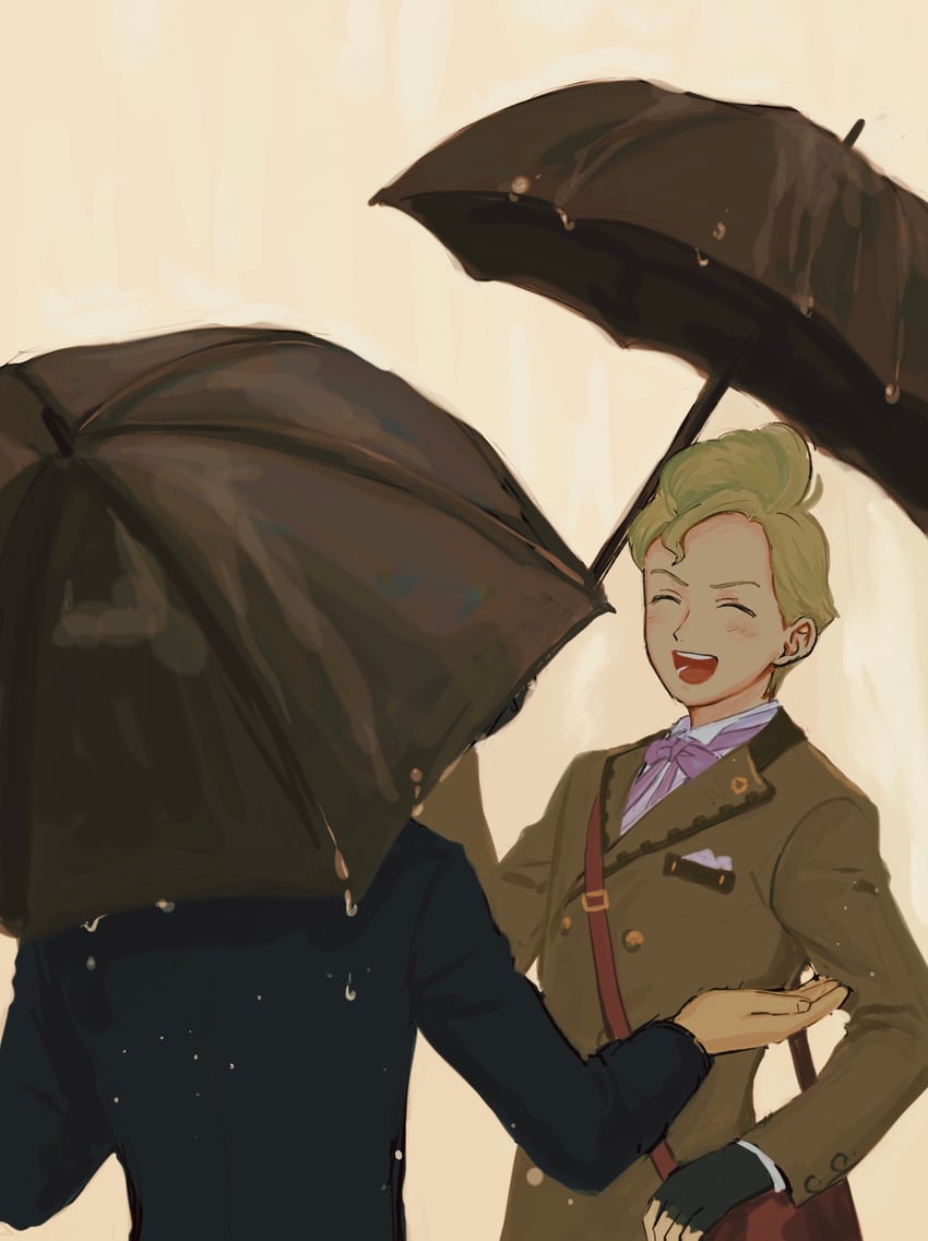 herlock sholmes and yujin mikotoba (ace attorney and 2 more) drawn by renshu_usodayo