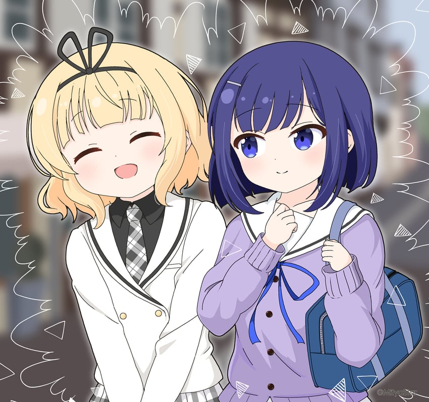 kirima syaro and fuiba fuyu (gochuumon wa usagi desu ka?) drawn by mitya