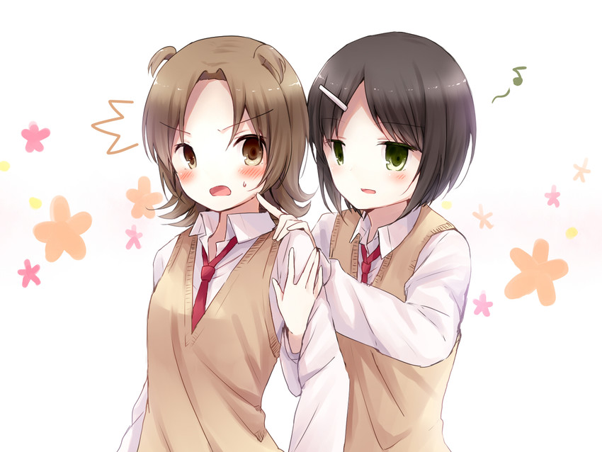 ikeno kaede and iizuka yuzu (sakura trick) drawn by sakuyunomi