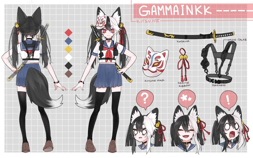 gammainkk (indie virtual youtuber) drawn by ginptrn