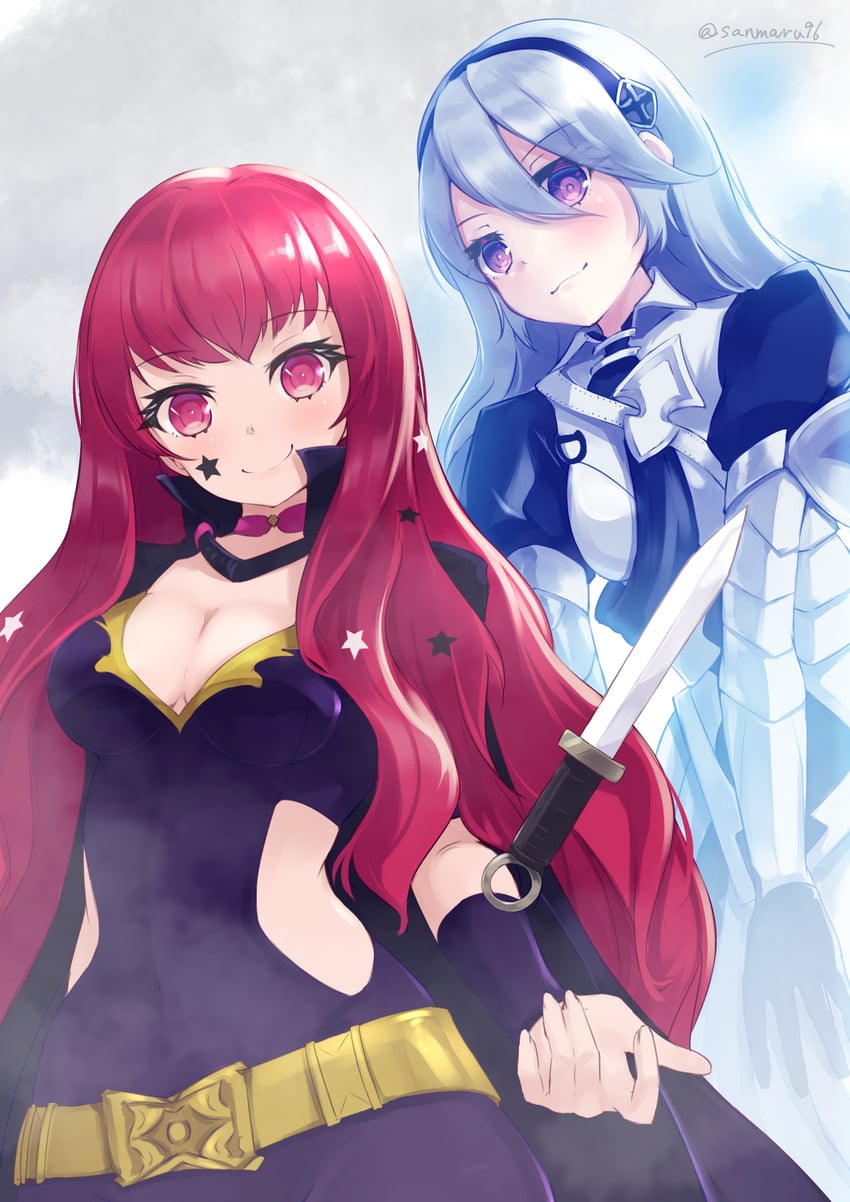 yunaka and female corrin (fire emblem and 2 more) drawn by kuro_(be_ok)