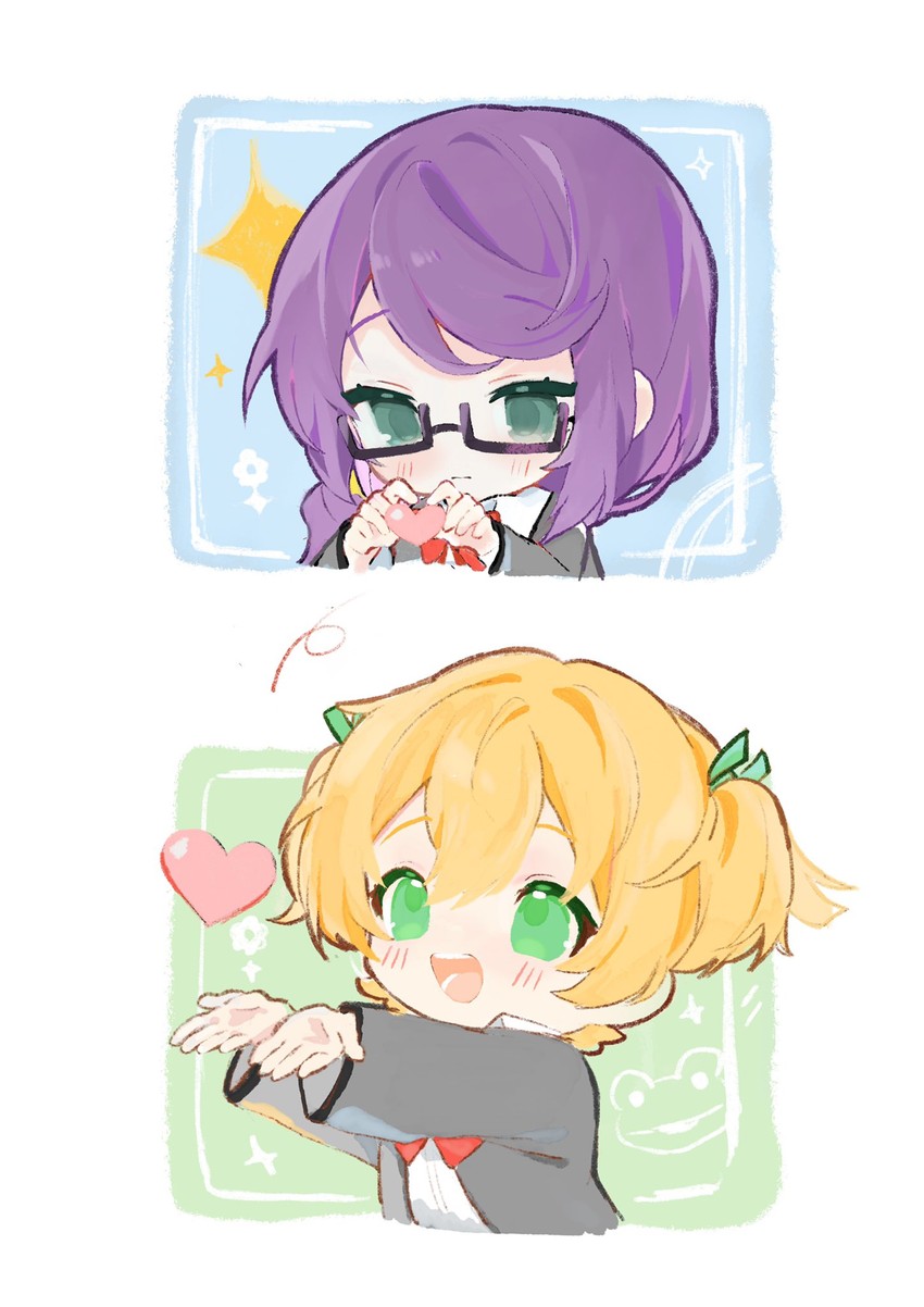 daiba nana and hoshimi junna (shoujo kageki revue starlight) drawn by ine_(limokiwi)