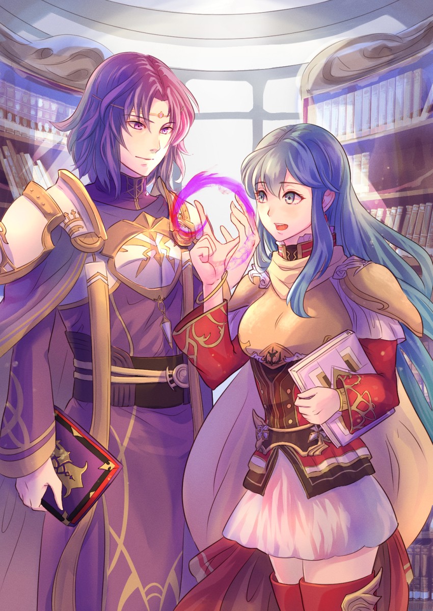 lyon and eirika (fire emblem and 2 more) drawn by riou_(pooh920)