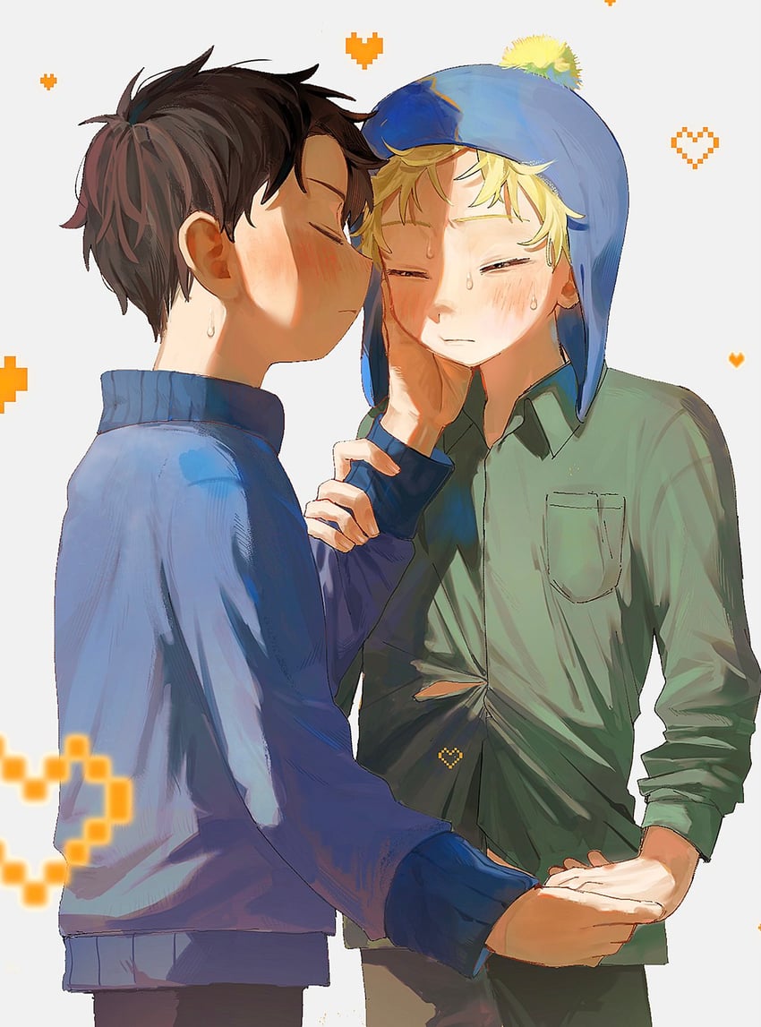 craig tucker and tweek tweak (south park) drawn by oniwa_028