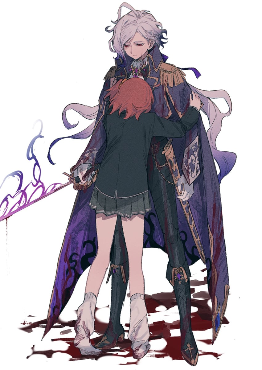 fujimaru ritsuka, edmond dantes, and the count of monte cristo (fate and 1 more) drawn by uxco0
