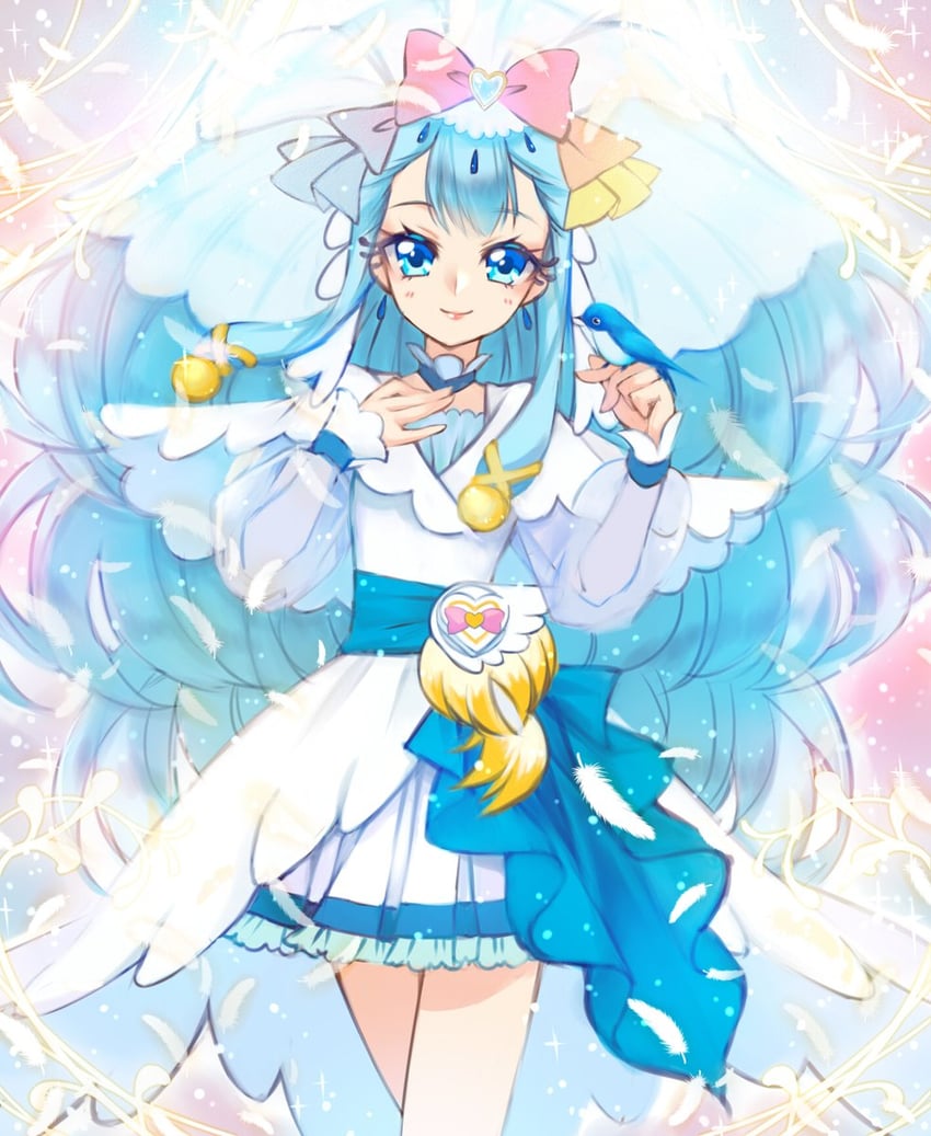 yakushiji saaya and cure ange (precure and 1 more) drawn by nijigami_rin