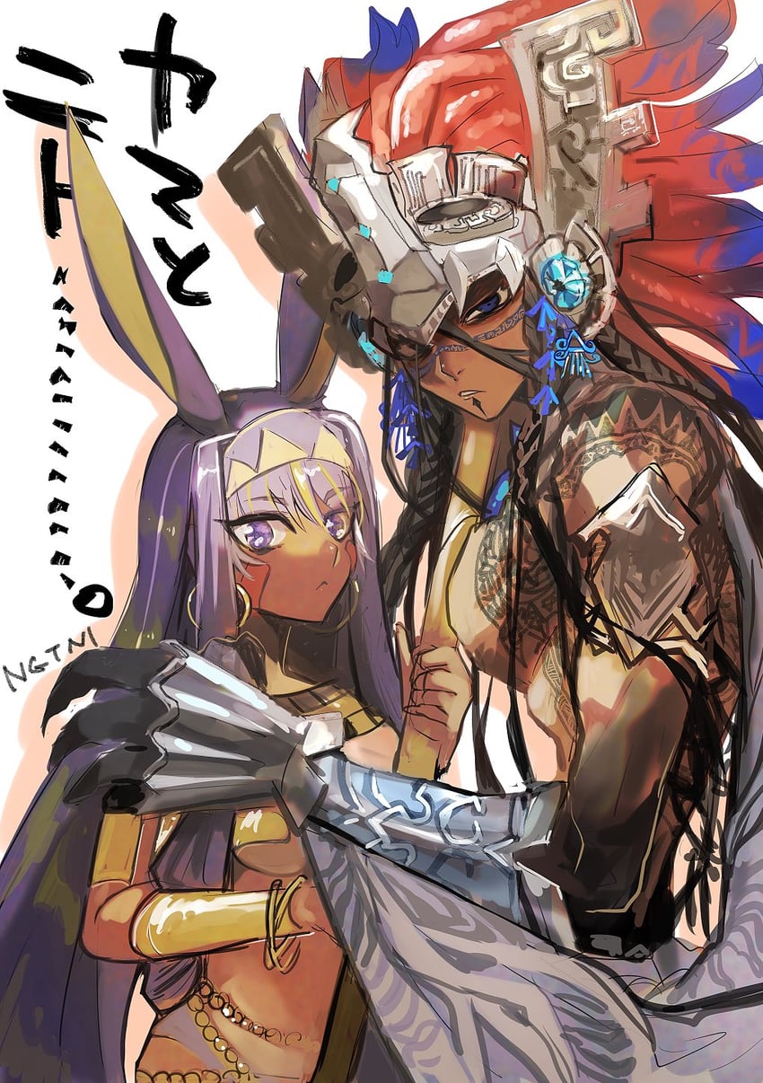 nitocris and camazotz (fate and 1 more) drawn by nonono_nagata