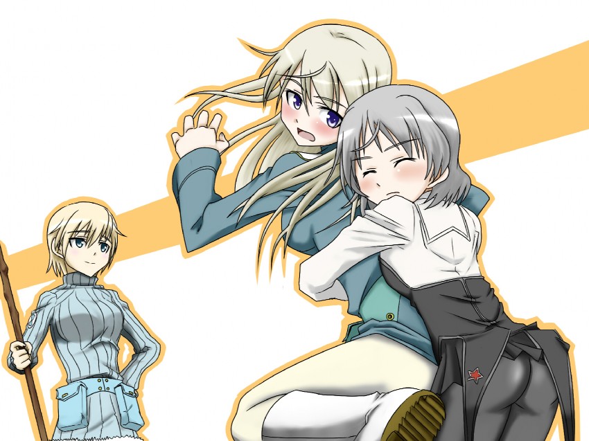 sanya v. litvyak, eila ilmatar juutilainen, and nikka edvardine katajainen (world witches series and 2 more) drawn by niki_(t26gfaxt)