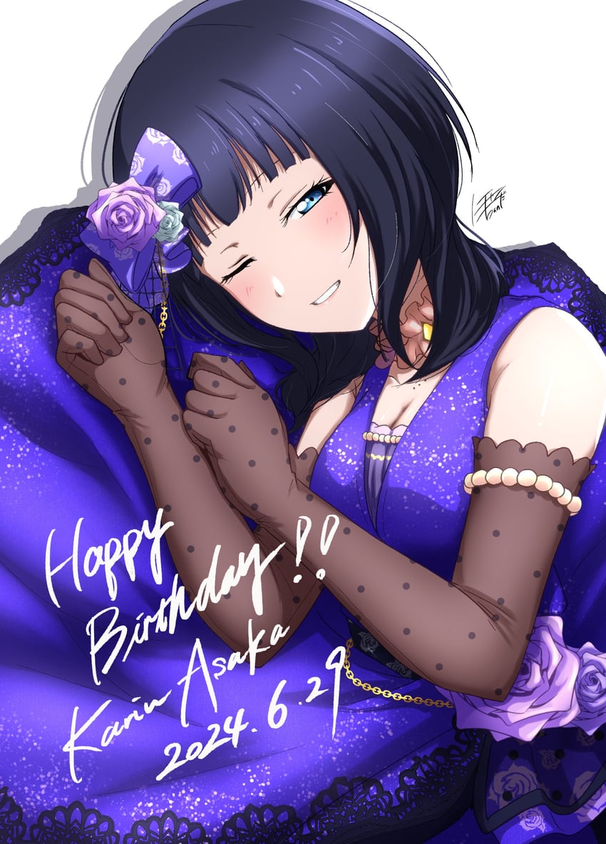 asaka karin (love live! and 1 more) drawn by noochan_chonoda