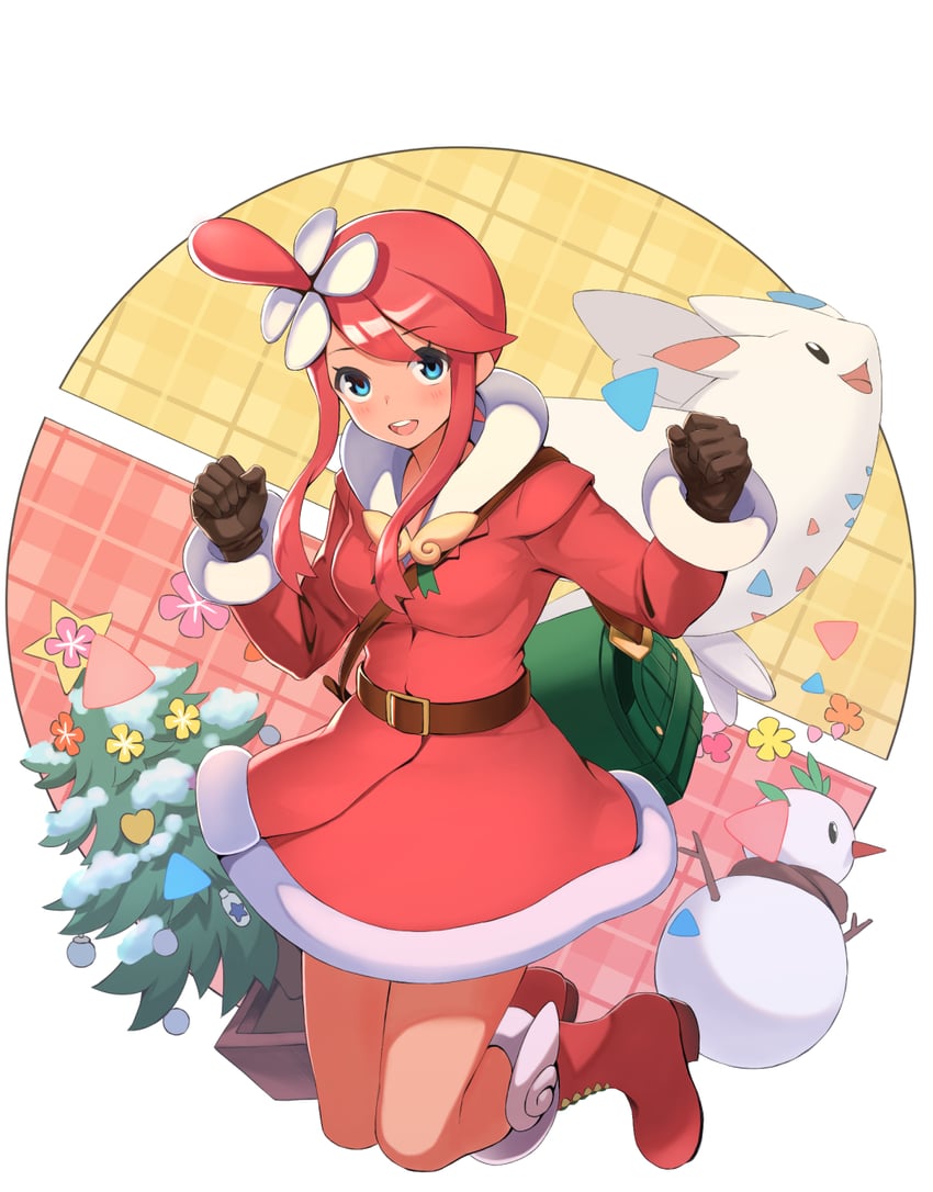 togekiss and skyla (pokemon and 1 more) drawn by hirono_(hxze4434)