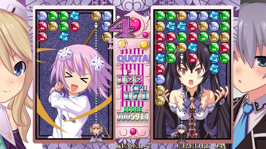 neptune, noire, histoire, dogoo, and jinguuji kei (neptune and 2 more) drawn by enmouno
