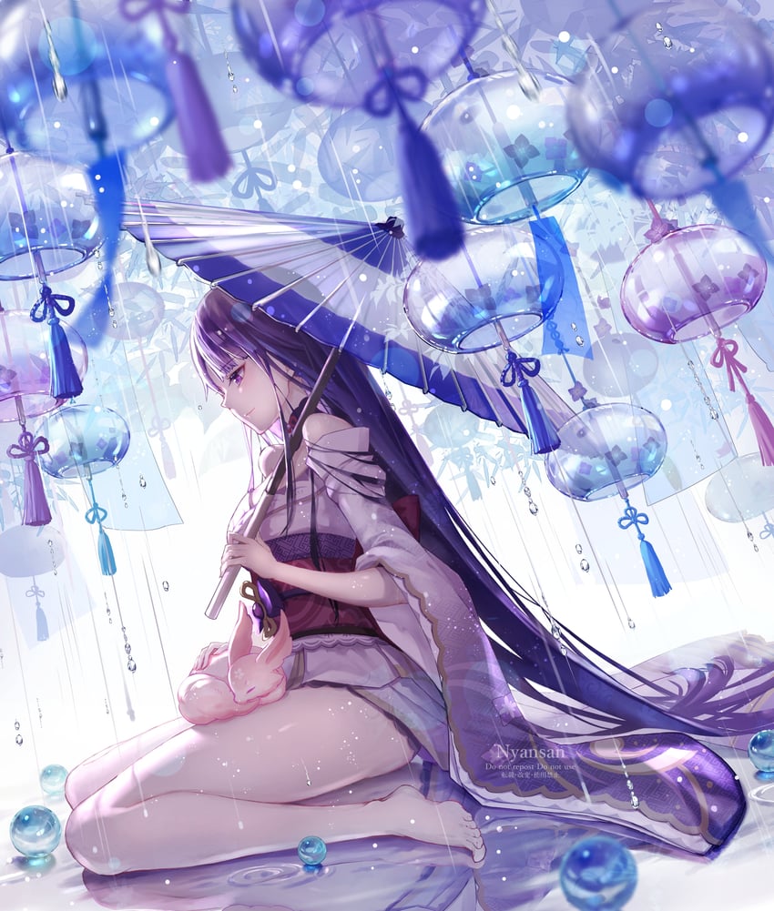 raiden shogun and yae miko (genshin impact) drawn by nyansan_oekaki
