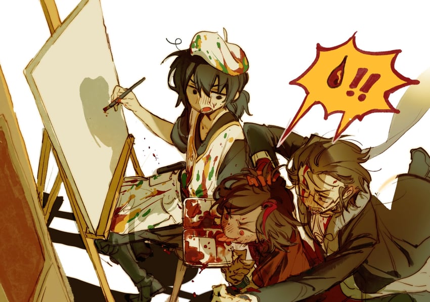 yi sang, outis, and gregor (project moon and 1 more) drawn by kampuzu