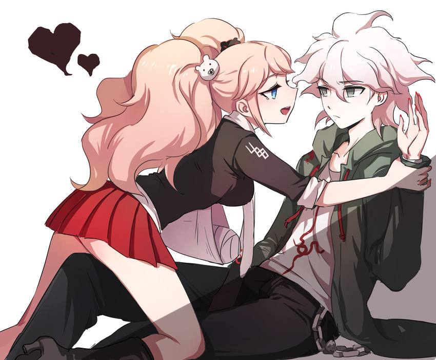 komaeda nagito and enoshima junko (danganronpa and 2 more) drawn by yolk_tomatosauce