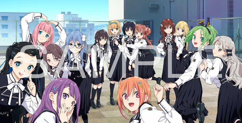 takigawa miu, maruyama akane, saito nicole, fujima sakura, tachikawa ayaka, and 9 more (22/7) drawn by horiguchi_yukiko