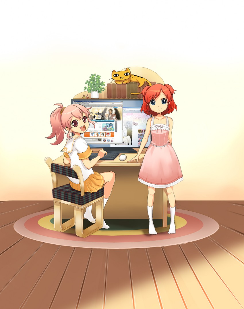 player character and mari gwydion (original and 1 more) drawn by rarako