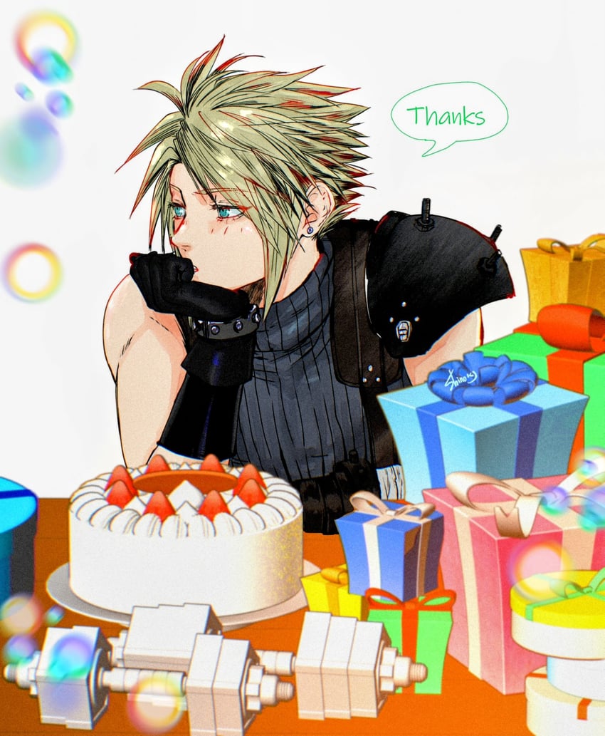 cloud strife (final fantasy and 1 more) drawn by shinogu_r