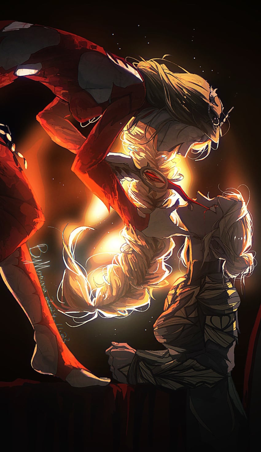 orin the red and minthara (dungeons & dragons and 2 more) drawn by merianaka