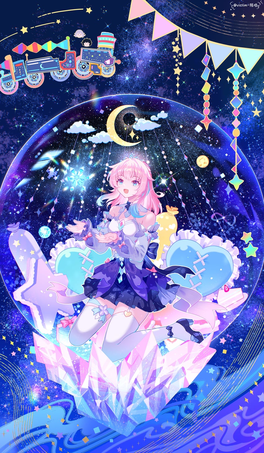 trailblazer, march 7th, and dan heng (honkai and 1 more) drawn by viclim-monou