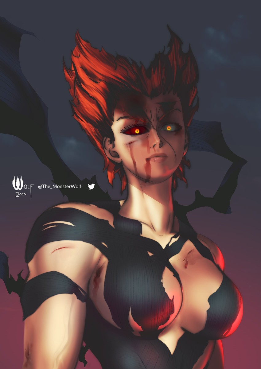garou (one-punch man) drawn by monster_wolf
