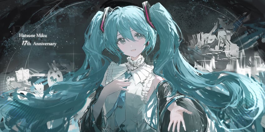 hatsune miku (vocaloid and 1 more) drawn by laoshi_wo_hao_e
