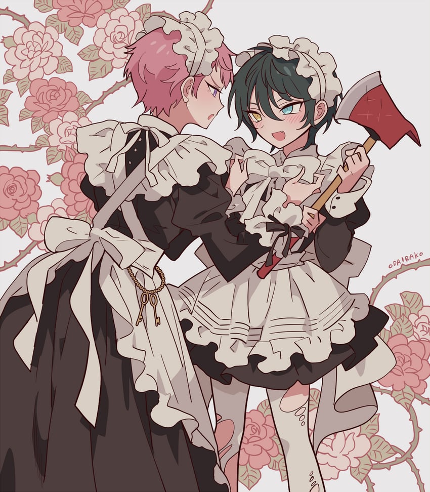 kagehira mika and itsuki shu (ensemble stars!) drawn by meremero