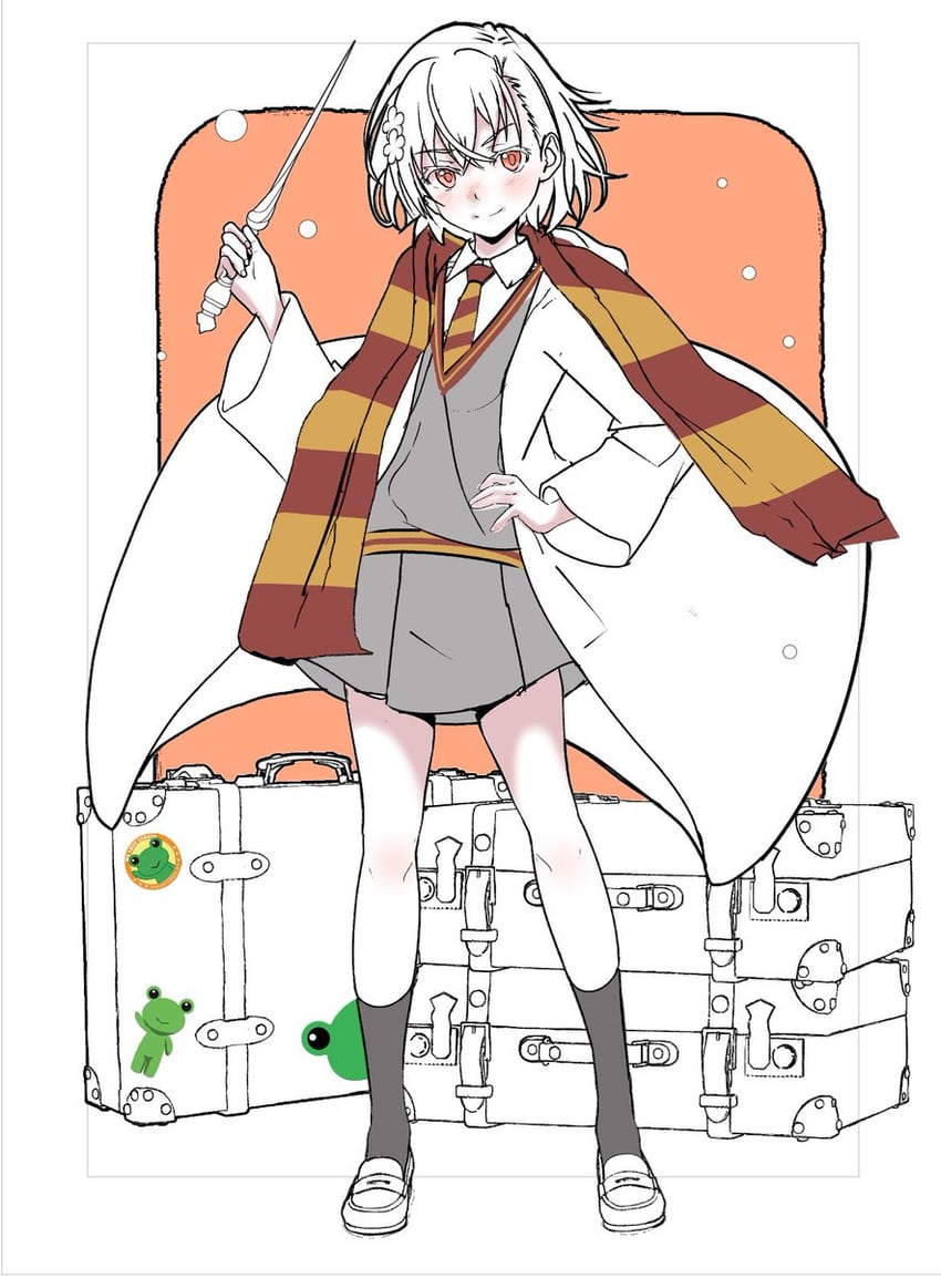 misaka mikoto and gekota (toaru majutsu no index and 3 more) drawn by niea